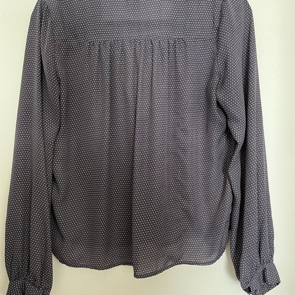 3/$15 H&M Polka-dot Collared Blouse in Blue - Picture 4 of 4